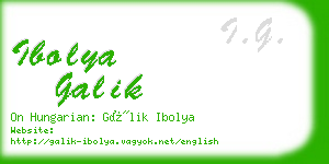 ibolya galik business card